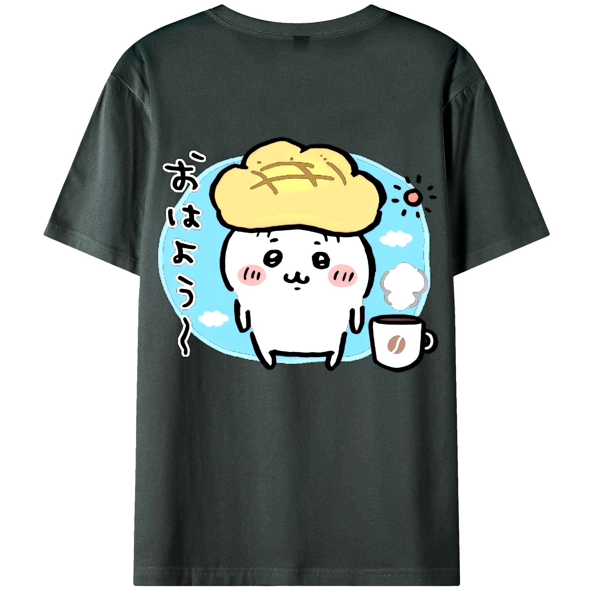 （画像用） ちいかわ ちいかわ Chii-kawa chiikawa 綿100％ メンズ半袖Tシャツ（バックプリント） 通気性